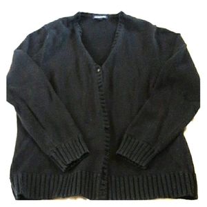 Cotton Cardigan Sweater by Lands End